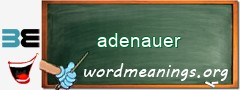 WordMeaning blackboard for adenauer